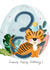 tiger three Birthday Card 4313 created by Claire Lefevre