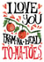 love you Valentines Day Card 12282 created by Half Pint Print