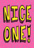 confetti nice one Congratulations Card 19166 created by The Kitschen Disco