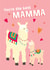 mamma llama Mothers Day Card 2501 created by The Imagination Spot