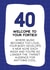 Funny fortieth (40th) birthday card created by Letters & Lines