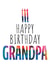 Grandpa Birthday Card  - Colourful Abstract Birthday Cake and Candles created by size3art