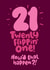 twenty one 21 Birthday Card 12920 created by Pink wink