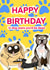 Happy Birthday in Dog Years created by Deborah Woodthorpe Illustration