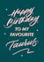 Happy Birthday To My Favourite Taurus! - Brush Calligraphy Horoscope Card created by Leah Chong - Leah Design
