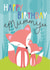 mummy fox fox Birthday Card 15817 created by Fox and Bird Studio