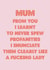 Swearing Swear Mothers Day Card 16958 created by Nicola Jo