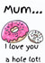 mum donut Mothers Day Card 21671 created by Ellie Roberts