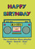 Children’s interactive disco birthday party card created by Get The Party Crafted