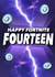 Happy Fortnite Fourteenth 14th Birthday created by LJRanson Design
