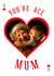 Cute Ace of Hearts Personalised Mother's Day Card / Photo Card - You're Ace Mum created by kissmekwik