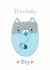 Cute Baby Cat Boy Card created by Juliana Motzko