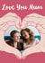 heart love heart Mothers Day Personalised Photo Card 9904 created by Jon Hall Design