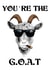 goat greatest of all time Thank You Card 21511 created by K. Bukhari