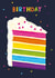 Rainbow cake Birthday  created by Paper Valley Design Studio