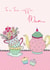 Tea pot cups Mothers Day Card 27366 created by Sabah Designs