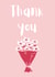 contemporary bouquet Thank You Card 19947 created by Pickle & Lilly