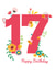 Floral 17th Birthday Card created by Yeti Design