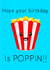 popcorn food Birthday Card 48162 created by Roselea Illustration