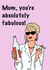 joanna lumley absolutely fabulous Mothers Day Card 21420 created by SCHE BY MIMI