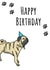 Pug in Party Hat Birthday Card created by Send Salutations