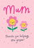 mum thanks Mothers Day Card 19856 created by Sam Wilson