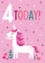 Unicorn 4th Birthday card created by Sarah Corcoran 