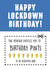 Lockdown Birthday pints voucher created by SnailMail