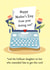 Pretty Mothers Day Card - Mother In Law - Typewriter - Happy Mother's Day From Your Doting Son created by The Grumpy Pug
