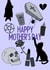 emo goth Mothers Day Card 13425 created by Dark Finch