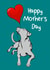 balloon dog Mothers Day Card 47575 created by Paperela