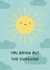 cute sun Send A Smile Card 18771 created by Wandering Studio Co.