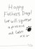 Funny Dog Dad Fathers Day Card - Dog - Paw Print - We Will Squeeze A Present Our Later x x x created by Paper Plane