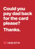 pay dad back this card Mothers Day Card 48333 created by Out of House