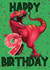 9th Birthday T-Rex Dinosaur card created by Love Gifts