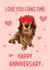 love you dog Anniversary Card 21720 created by Cujo Creations