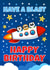 penguin racoon Birthday Card 21944 created by RoleyOleyMoley