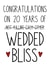 Cheeky Typography Platinum Anniversary Card - 20 Years - Congratulations on 20 Years Of Not Killing Each Other created by Just Jojo