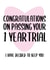 Funny 1st Anniversary Card - Congratulations On Passing Your 1 Year Trial created by Dylan Sian Design