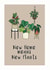 Pretty House Plants New Home Card - Cheese Plant - New Home Means New Plants created by Annabel Draws