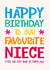 Favourite Niece Birthday Card created by Poppy Lane