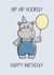 hippo animal Birthday Card 17304 created by Creaternet