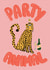 cheetah cat Birthday Card 21967 created by Jessica Morgan-Helliwell