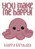 Octopus plush Cute plush Birthday Card 21991 created by Robyn Hoddell