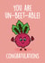 Funny Beetroot Congratulations Card created by Thirty Mussels
