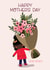 Cute black happy Mothers day card created by Paper Valley Design Studio