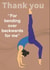 Bending over backwards thank you card created by Illustrationsbyisha