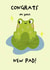 Cute Frog Pun New Home Card - Lily Pad - Congrats On Your New Pad! created by @chlosketch