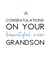 grandson beautiful New Baby Card 5894 created by Word Up Creative