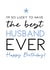 Best Husband ever Birthday card created by Word Up Creative